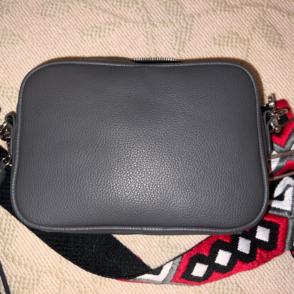 Gray Crossbody Bag With Patterned, Replaceable St… - image 2